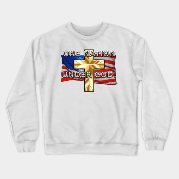 One Nation Under God Crewneck Sweatshirt by Politics and Puppies